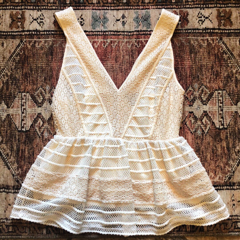 Chelsea 28 lace peplum top